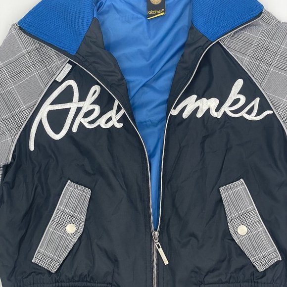 AKDMKS Vintage Varsity Jacket,  Grey/Black - Picture 6 of 13